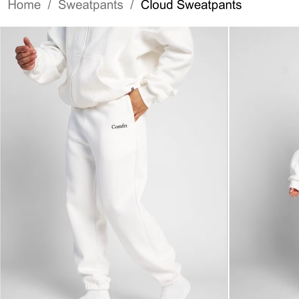 White comfrt sweatpants